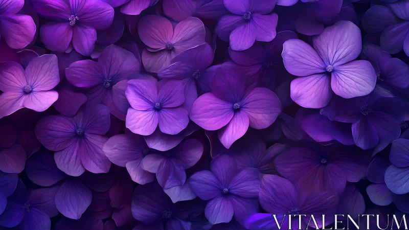 Vibrant Purple Flowers in Full Bloom.