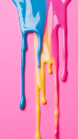 Candy-colored paint rivers sliding down bubblegum walls.