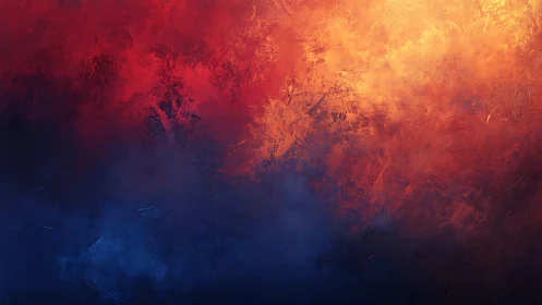 Chromatic Gradient Abstraction: Deep Blue to Radiant Orange.