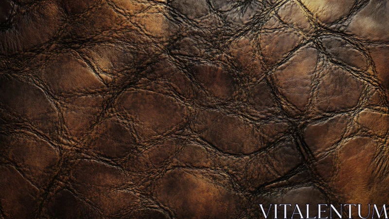 Richly weathered brown leather tells a story in texture