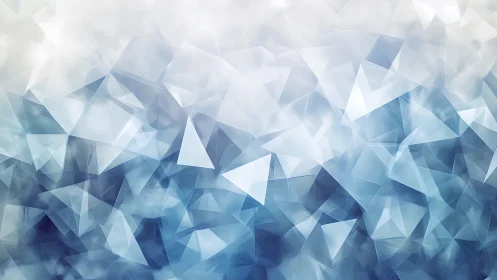 Cool blue geometric polygon background with light gradients.