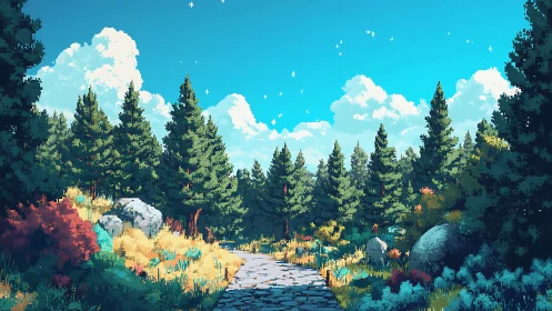 Peaceful Forest Path Where Adventure Calls.