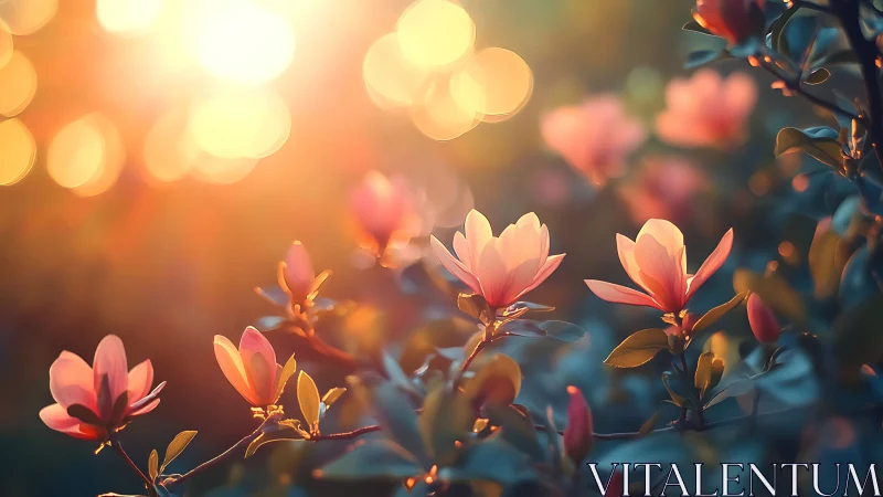 Sunrise Blooms in Golden Light.