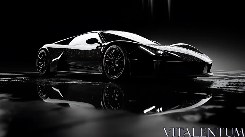 Midnight storm runner, a noir hypercar sculpted in chrome.