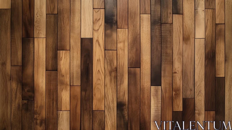 Natural wooden floor planks in warm tones, modern rustic style.