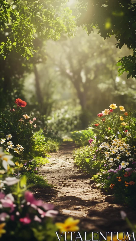 Golden Garden Sanctuary Where Petals Whisper Secrets.