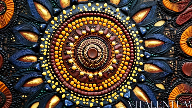 Radiant mandala circles glow with rich jewel toned textures