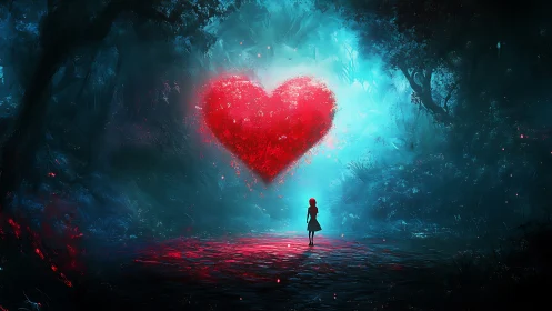 Love's Glowing Beacon in the Enchanted Forest.