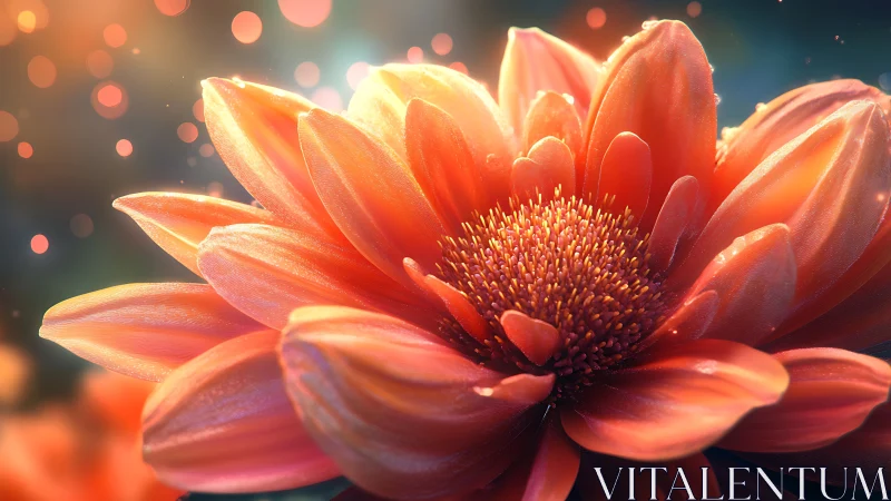 Radiant Gerbera Daisy Glowing in Golden Light.