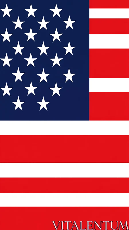 Stars tumble in bold stripes on a reimagined US flag.