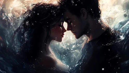 Luminous Proximity: Twin Figures in Ethereal Convergence.