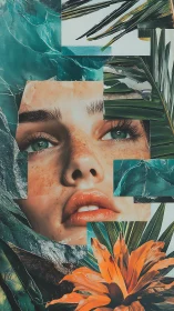 Freckled daydream surfaces through shards of jungle glass