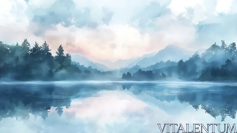 Lake mirrors soft mountains while dawn quietly rewrites sky