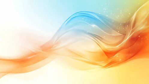 Sunlit waves of color drifting through a gentle sky.