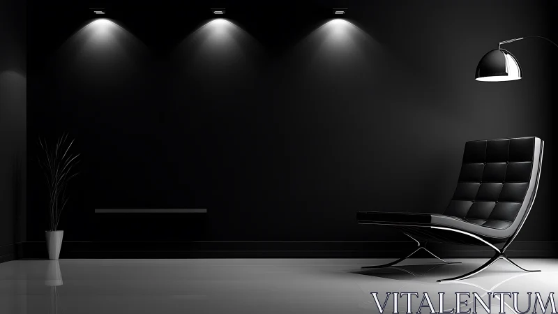 Sleek black lounge corner welcomes quiet, modern comfort