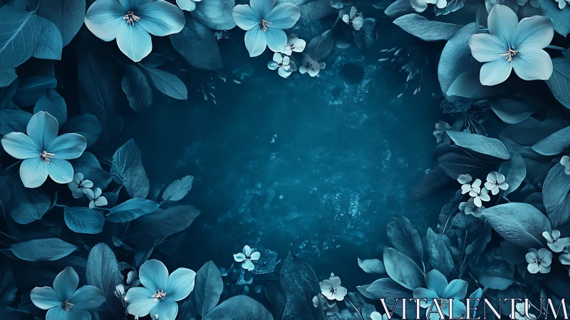 Tranquil Blue Garden Sanctuary.