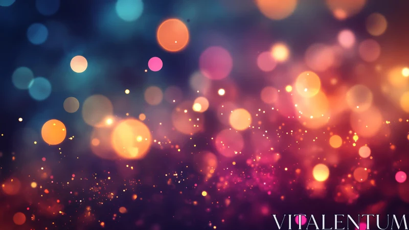 Vibrant abstract bokeh background with colorful glowing circles.