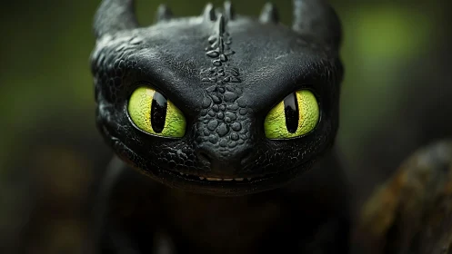 Dragon portrait renders hyper-detailed scales and vivid eyes