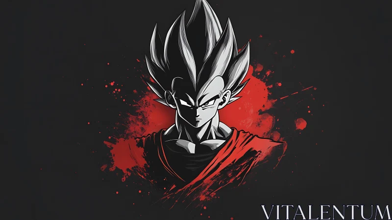 Brooding anime warrior crowned in silver flame aura.