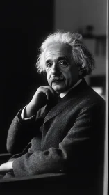 Thoughtful elderly man in classic monochrome portrait study.