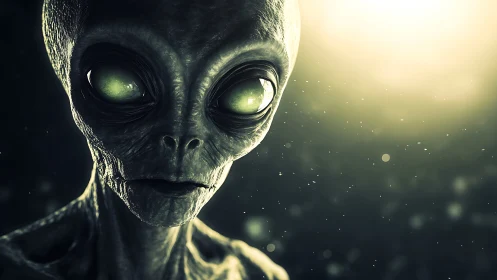 Starlit alien gaze drinking in a newborn cosmic sunrise.