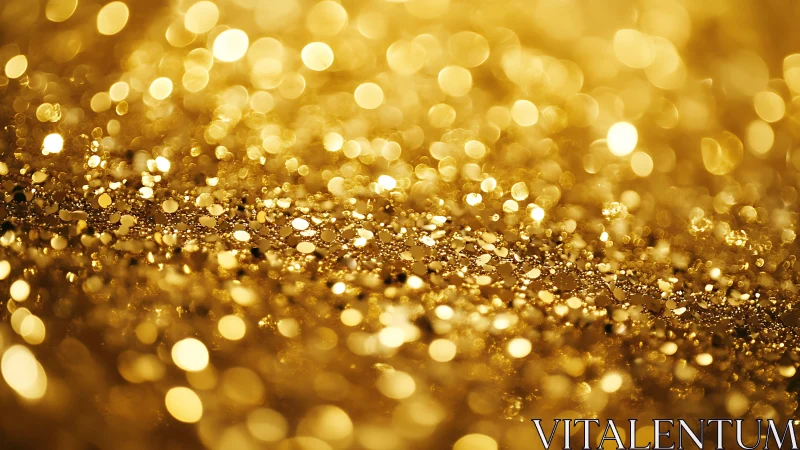 Golden bokeh lights dance softly in a warm glittering haze