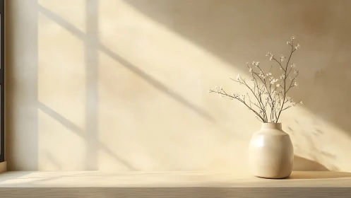 Sunlit stems quietly rehearse a minimalist afternoon ballet