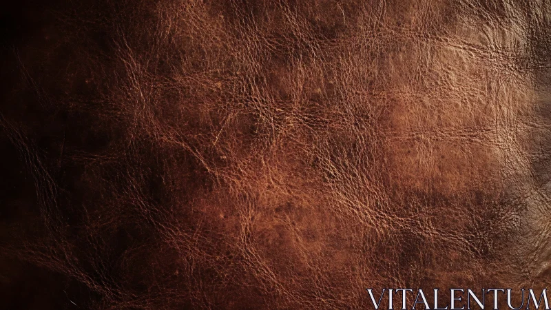 High-resolution worn brown leather grain surface texture study