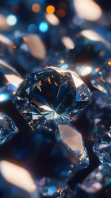 Prismatic diamond galaxy glows in scattered starlit bokeh.