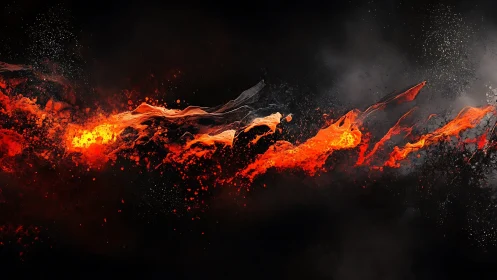 Dynamic Fire Burst Against Deep Darkness.
