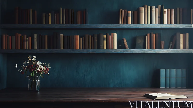 Midnight library hush lets open pages glow like quiet moons