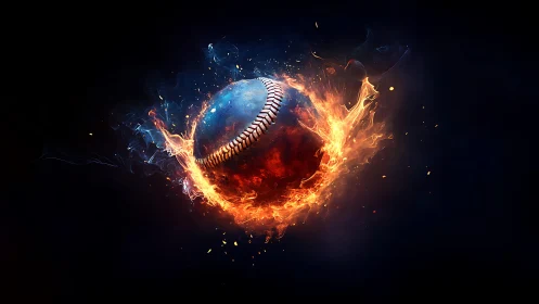 Blazing baseball streak captures intense, high energy motion