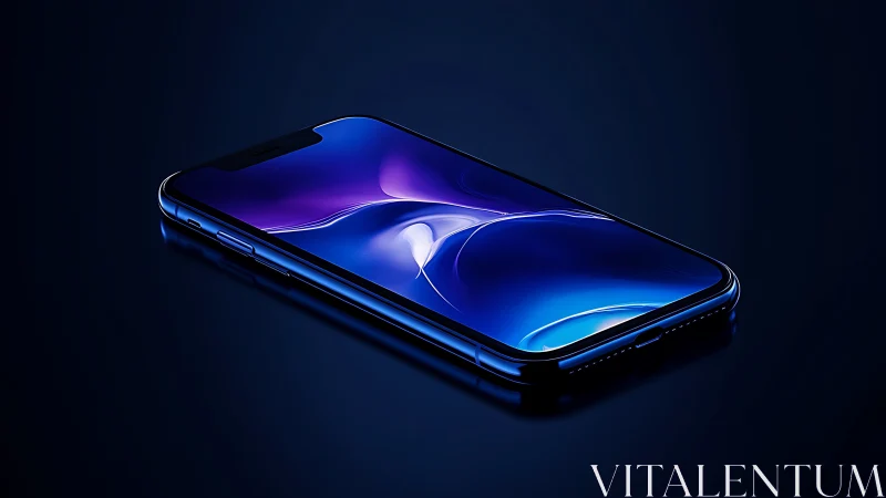 Glowing Tech Dream: Smartphone Radiates Liquid Light.