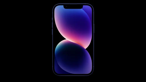 Modern Phone Displaying Dreamy Gradient Wallpaper.