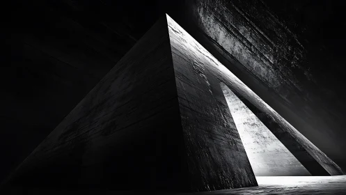 Concrete structural void with directed light penetration