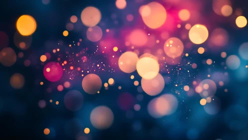 Colorful bokeh lights abstract background with dreamy vibrant tones.