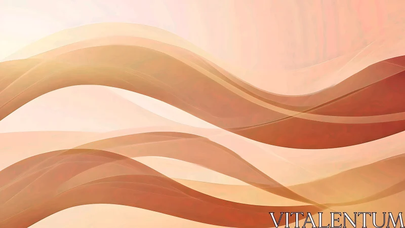 Soft layered orange waves form abstract flowing landscape.