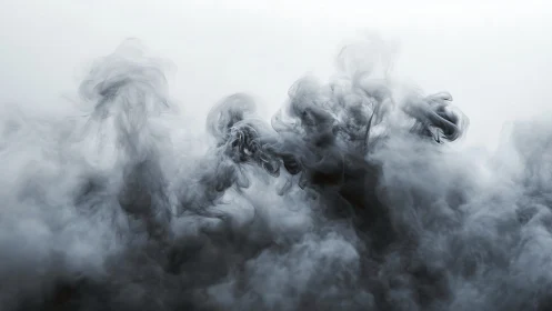 Soft gray smoke swirling into quiet abstract shapes.
