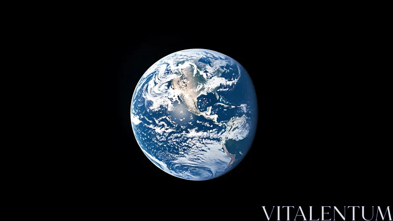 Our blue home floating gently in the quiet of space.