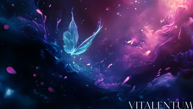 Nebula wings unfurl as a crystal butterfly births starlight