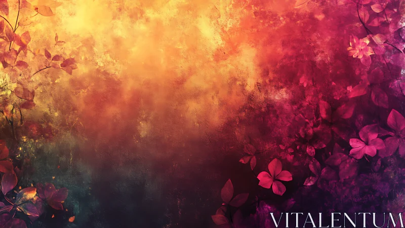 Sunlit floral gradient glows across dreamy abstract backdrop