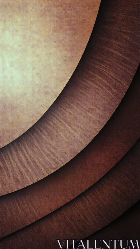 Layered sepia arcs with textured radial gradient depth.