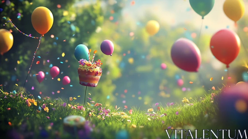 Magical Garden Party: Balloons, Blooms, and Wonder.