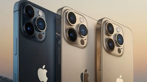 Apple iPhone Pro Models Showcase Color Variants.