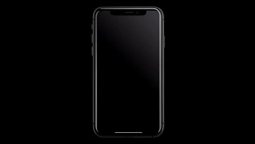 Contemporary smartphone rendered in elegant monochrome isolation.