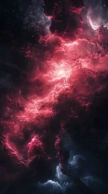 Nebular stormfire blooms through the velvet hush of space
