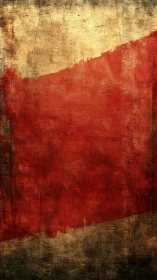 Textured red abstract wall evokes rustic industrial warmth