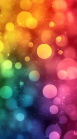 Multicolor bokeh gradient with circular light orbs and soft glow