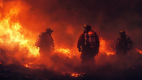 Brave Firefighters Battle Intense Inferno Together