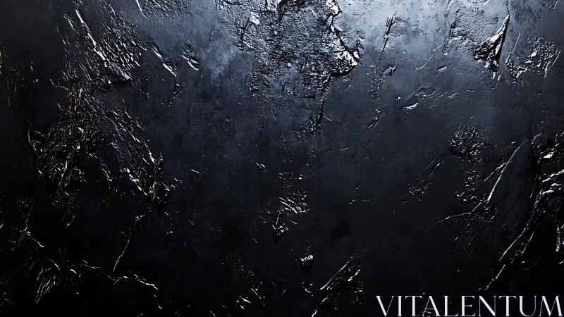 Textured black abstract surface uses directional metallic highlights